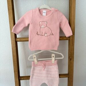 Pink Baby Knit Outfit